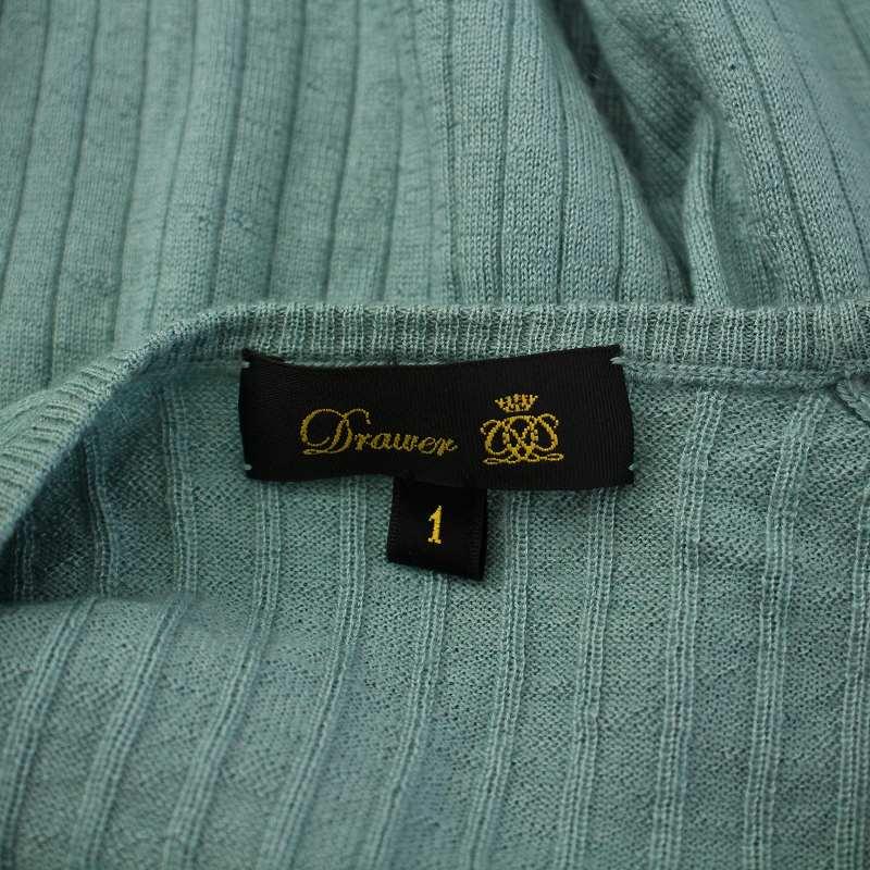 ドゥロワー Drawer 18Gカシミヤシルククルーネックニット 長袖 リブ