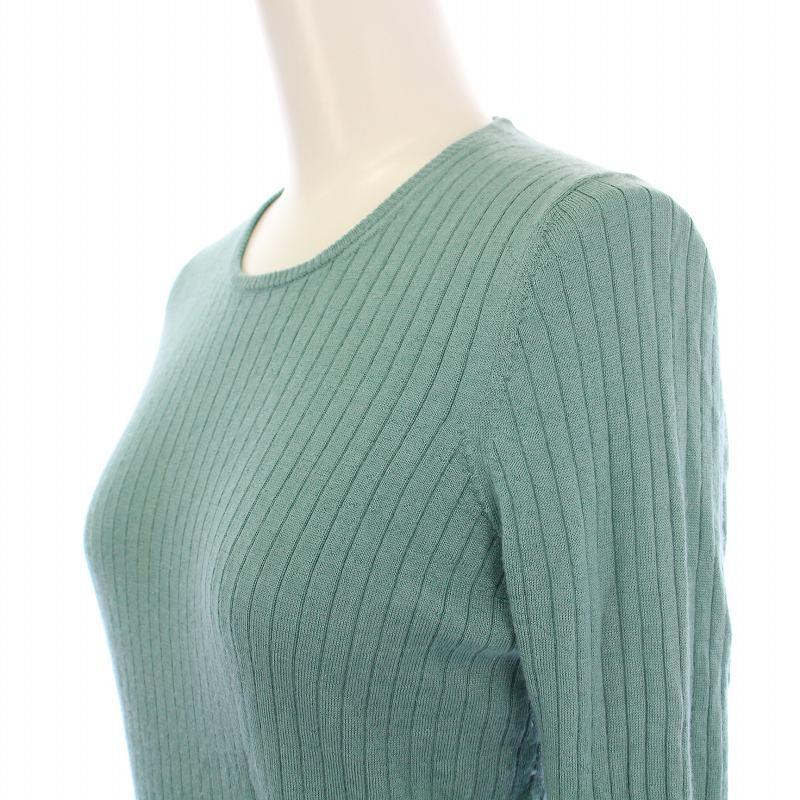 ドゥロワー Drawer 18Gカシミヤシルククルーネックニット 長袖 リブ