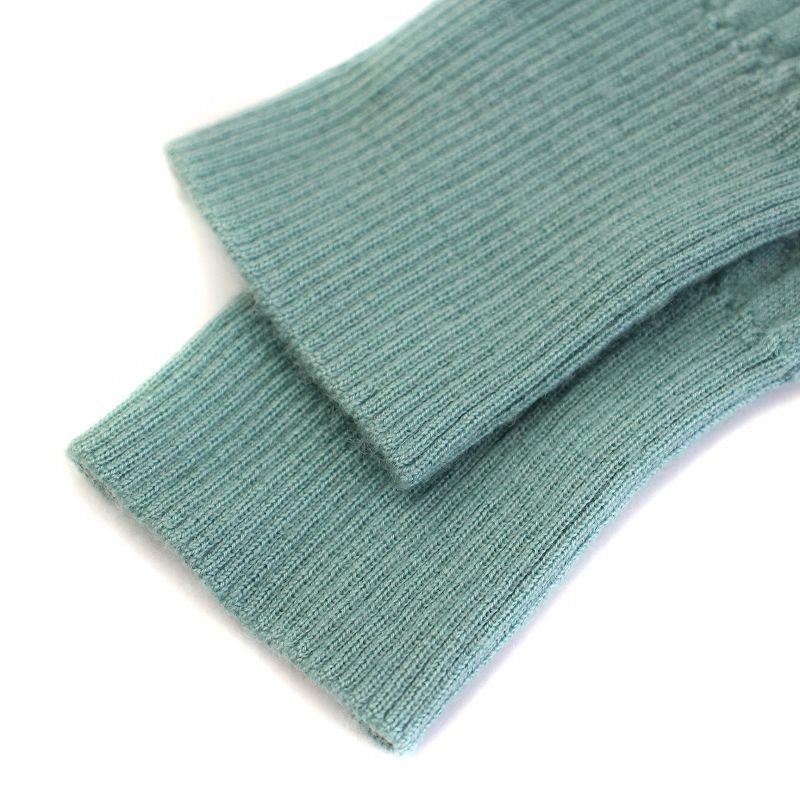 【中古】ドゥロワー Drawer 18Gカシミヤシルククルーネックニット 長袖 リブ 薄手 無地 1 水色 6513-106-0911 ドゥロワー Drawer 18Gカシミヤシルククルーネックニット 長袖 リブ