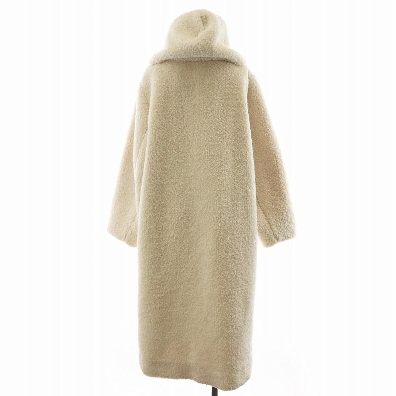 新品 ホワイト ボアコート yori ヨリ新品 もふボアコート オフホワイト