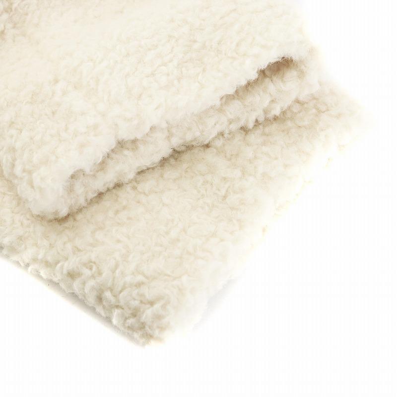 ヨリ yori スイートボアコート ロング丈 フード アウター 38 白