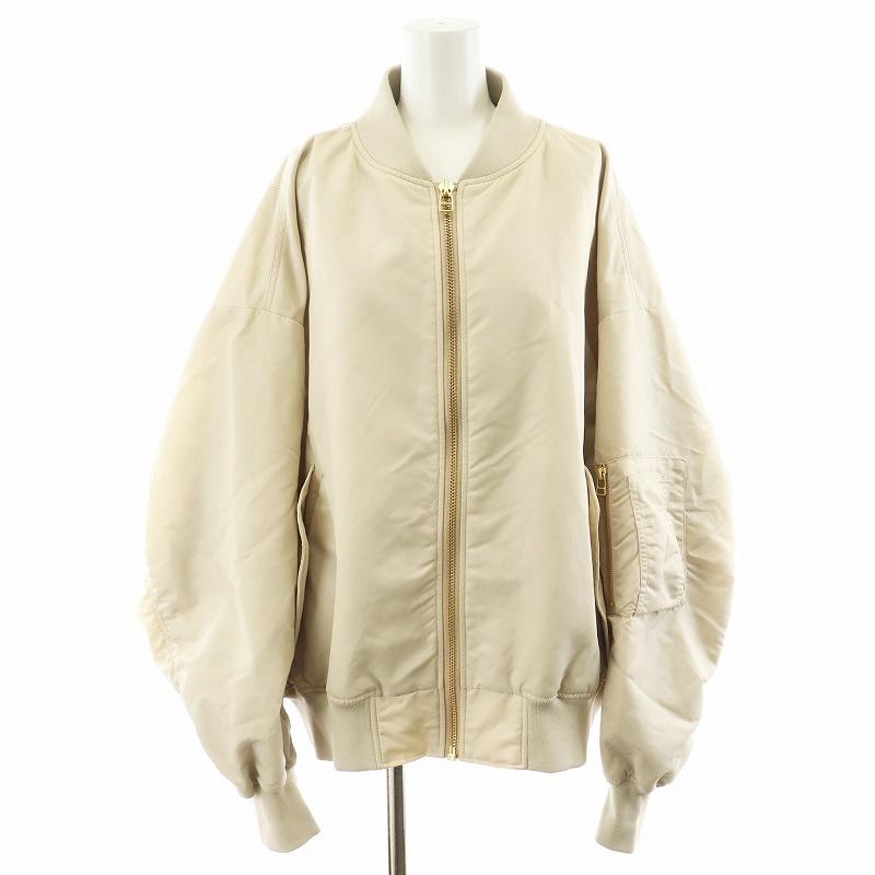 プロヴォーク PROVOKE big MA-1 ブルゾン ジャケット F アイボリー PV