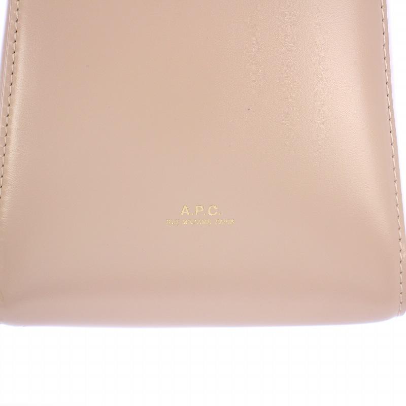 アーペーセー VIRGINIE ワンショルダーバッグ レザー ロゴ ピンク A.P.C.（アーペーセー） A.P.C. VIRGINIE ワンショルダーバッグ レザー
