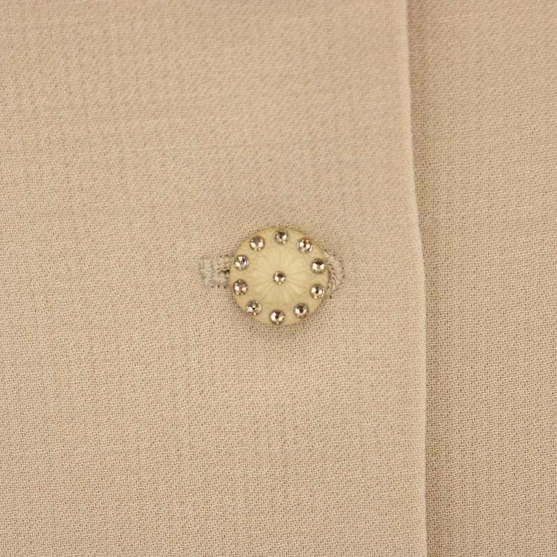 FOXEY ノーカラージャケット ベージュ M 美品✨FOXEY ノーカラー