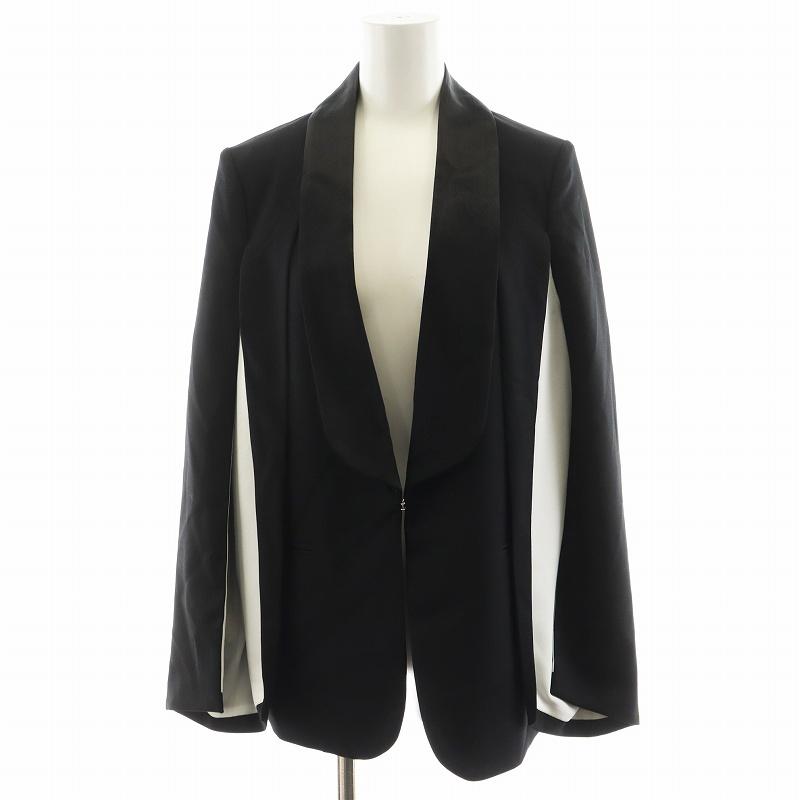 【中古】チノ CINOH ブラックフォーマルスリットスリーブジャケット BLACK FORMAL SLIT SLEEVES JACKET ウール 36 黒 チノ CINOH ブラックフォーマルスリットスリーブジャケット BLACK