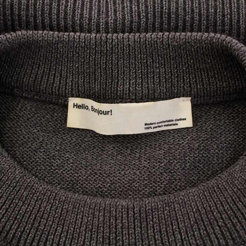 美品★ハローボンジュール アパルトモン カシミヤ100% ニット 袖スリット F 美品☆ハローボンジュール アパルトモン カシミヤ100% ニット 袖