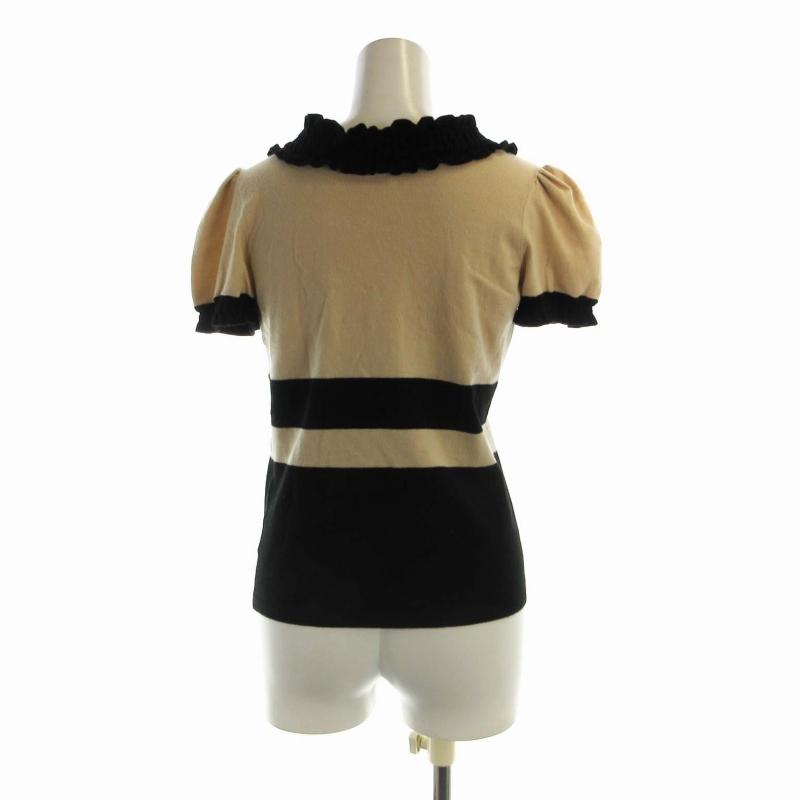 トゥービーシック TO BE CHIC カットソー ニット リボン フリル 半袖 2 