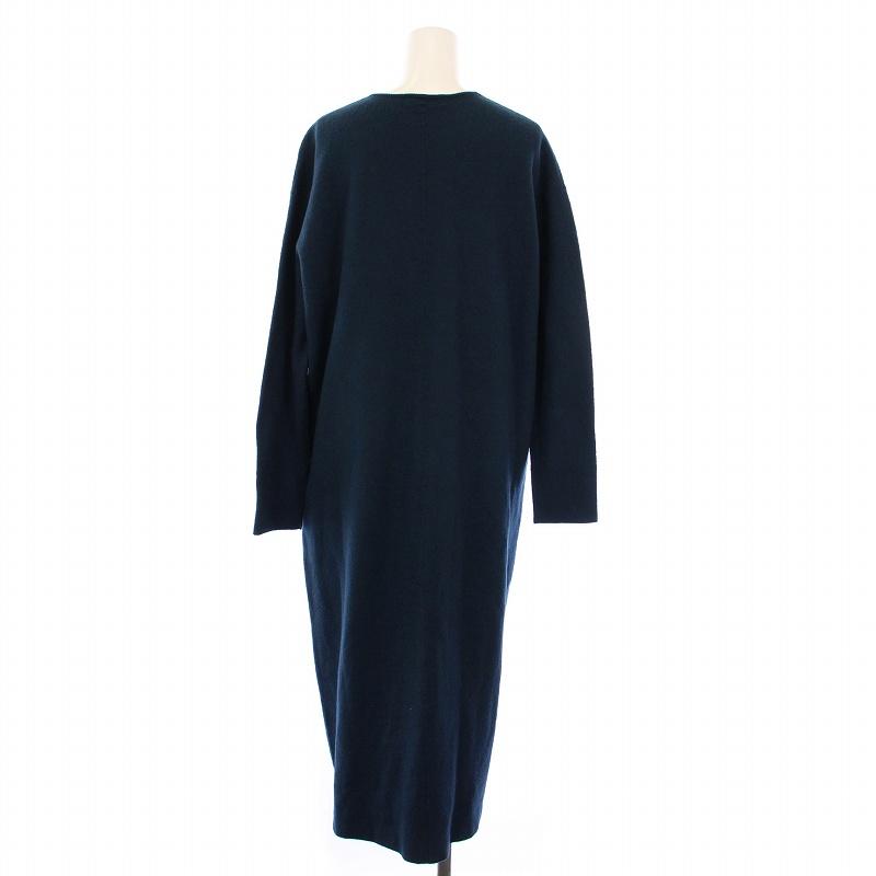 ICB（アイシービー） ニット ワンピース ロング 長袖 Vネック ウール S