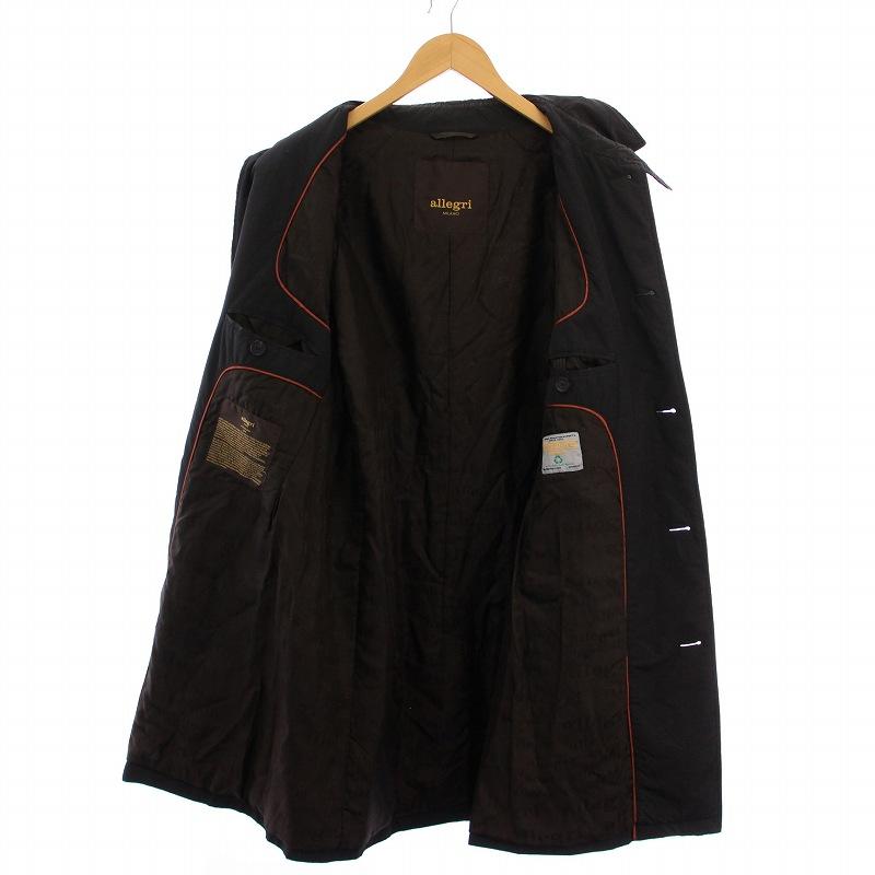アレグリ allegri ステンカラーコート ロング 50 黒 MUI6535 /BM