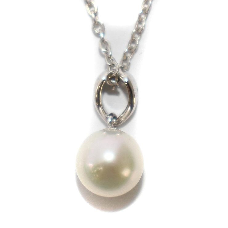 MIKIMOTO ペンダント ネックレス シルバー 雫 ミキモト パール 真珠