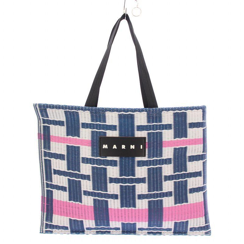 MARNI マルニ タタミトート ハンドバッグ 編み込み ロゴ マルチカラー 
