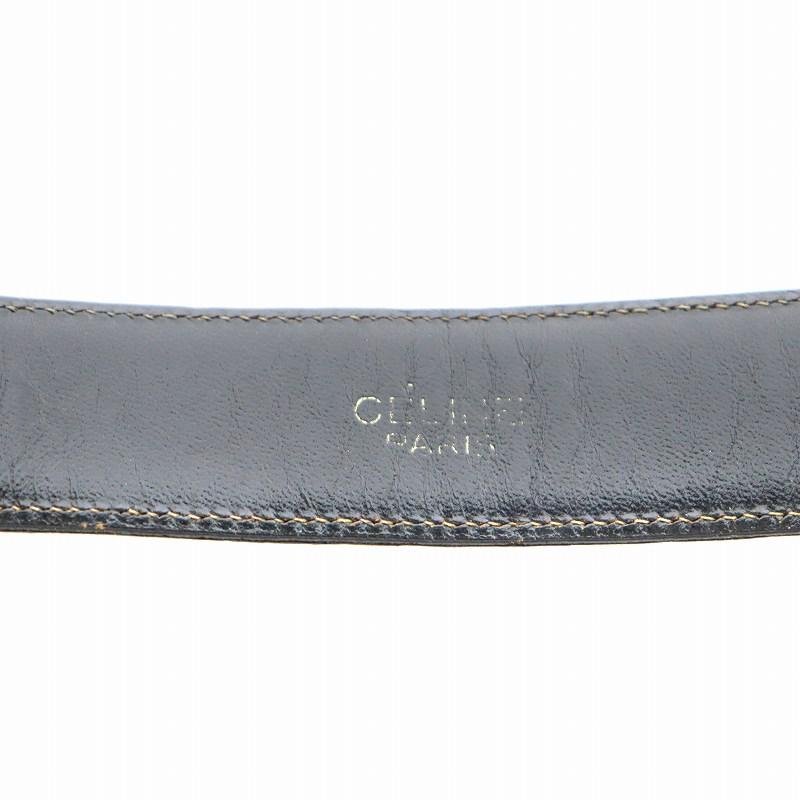 CELINE（セリーヌ） 馬車金具 ベルト ハトメ レザー 65 黒 ブラック