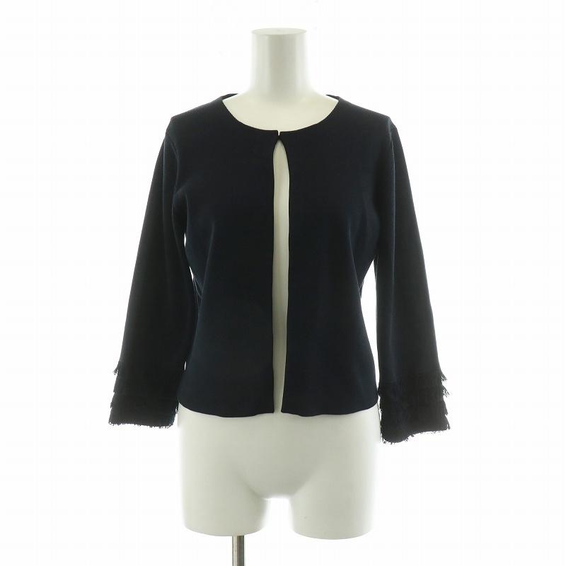 ANAYI ネイビー 長袖カーディガン ANAYI（アナイ） カーディガン シアー天竺ドルマン カーディガン