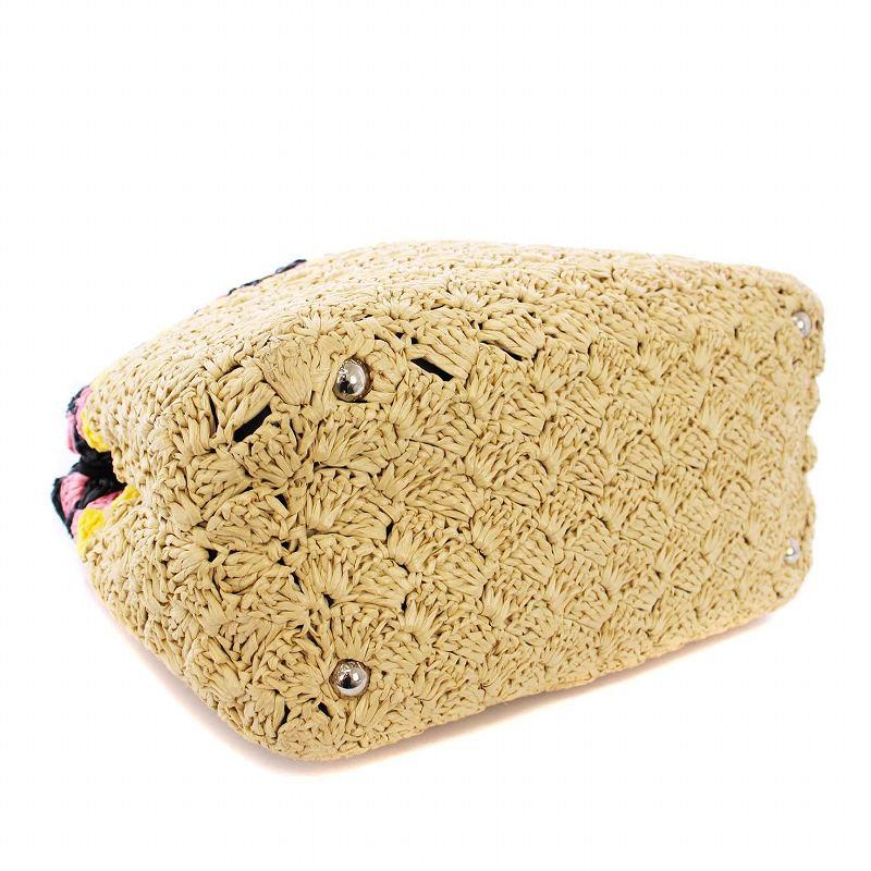 PRADA（プラダ） カナパ ラフィア かごバッグ トートバッグ