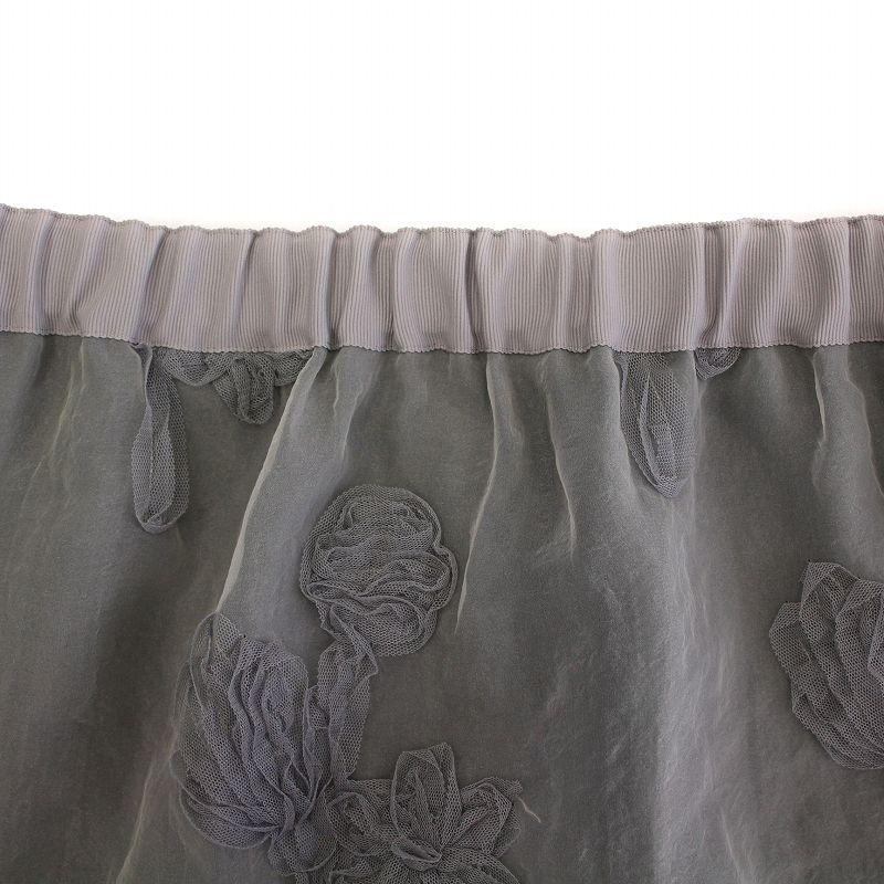 イエナ IENA 24AW フラワー刺繍オーガンジースカート タイト イージー  