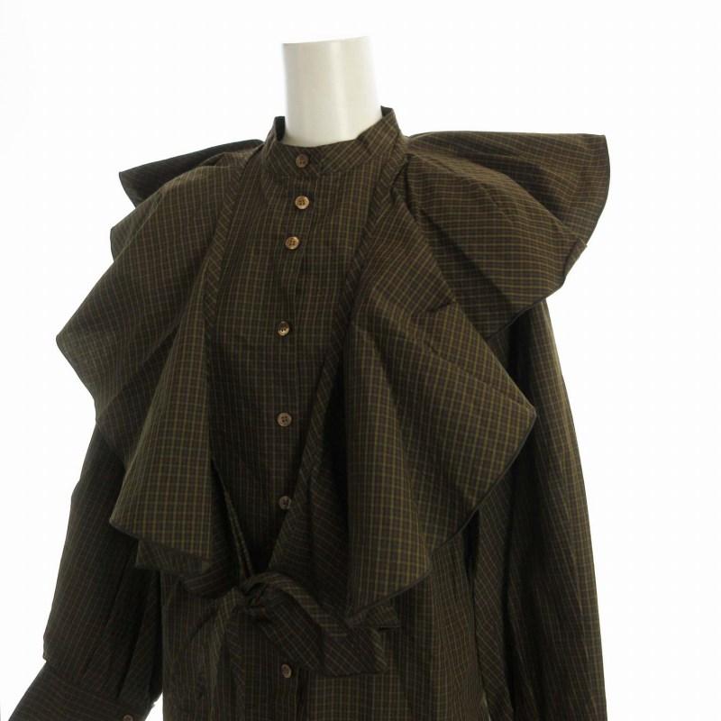 スタイリング styling ラッフルティペットブラウス シャツ チェック 