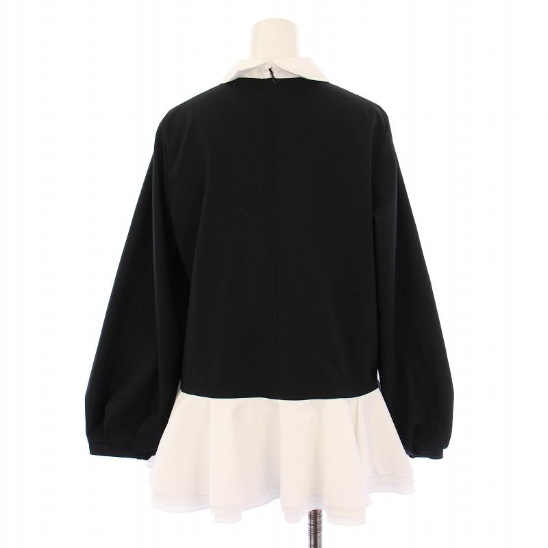 トレフルプラスワン trefle+1 白襟トップス シャツ ブラウス 長袖 プル