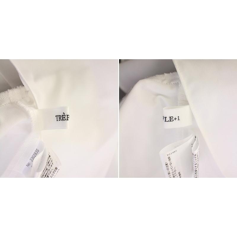 トレフルプラスワン trefle+1 白襟トップス シャツ ブラウス 長袖 プル