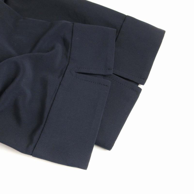 ダックス DAKS シャツ ブラウス クルーネック 七分袖 38 紺 ネイビー