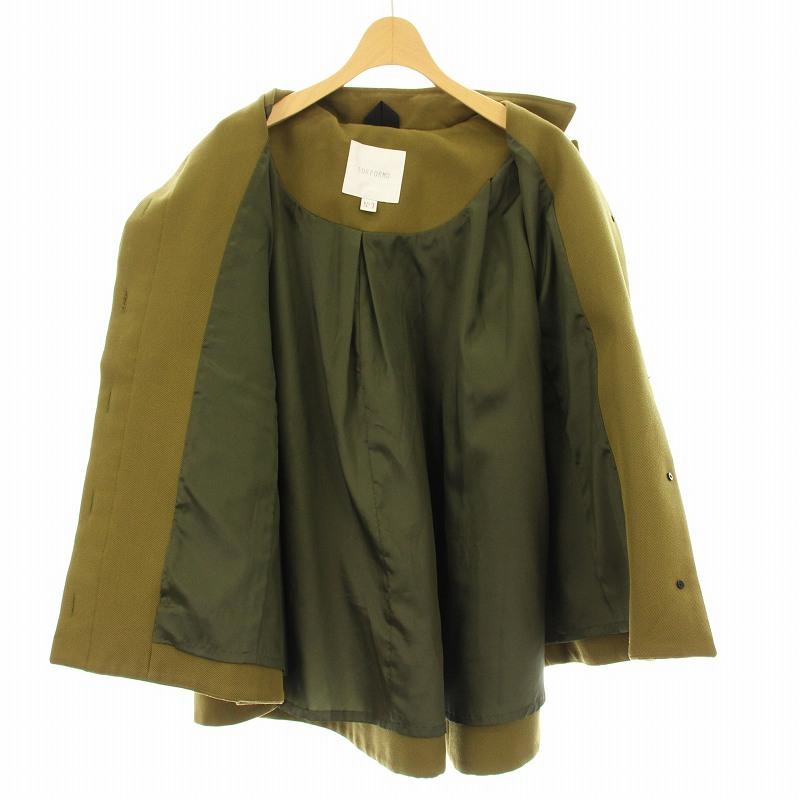 フォルフォルモ FORFORMO 722301 スタンドカラーコート フレア ウール