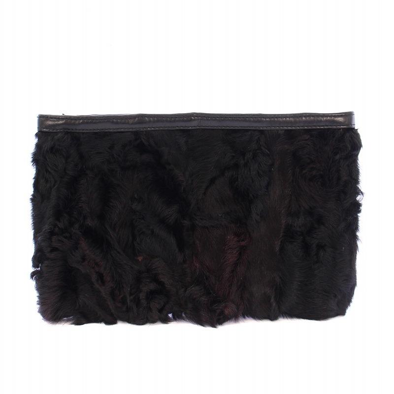 LOEWE（ロエベ） クラッチバッグ パーティバッグ ファー ナッパ レザー