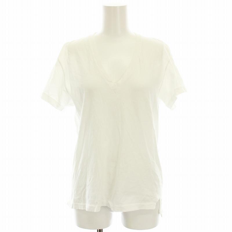 オーラリー＊Vネックカットソー オーラリー AURALEE シームレスVネックTシャツ カットソー 半袖 1 白