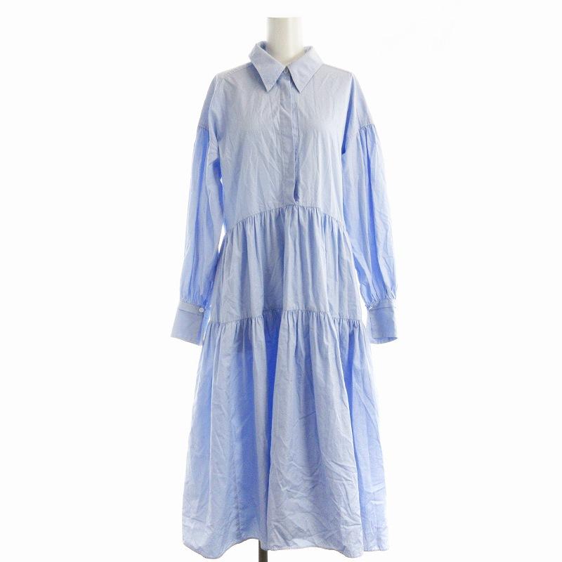 エストネーション ESTNATION ワンピース ロング 長袖 F 水色 ライト  