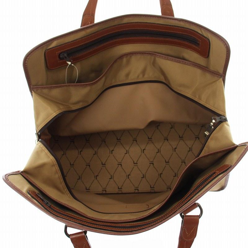 LANCELランセル ブラウンレザー ビジネスバッグ ランセル LANCEL トートバッグ ハンドバッグ ビジネスバッグ ロゴ