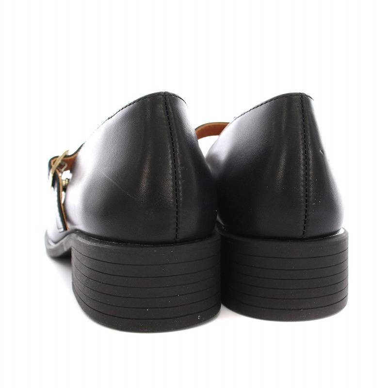 あしながおじさん パンプス Tストラップ シューズ 24.5cm 黒 /YM 