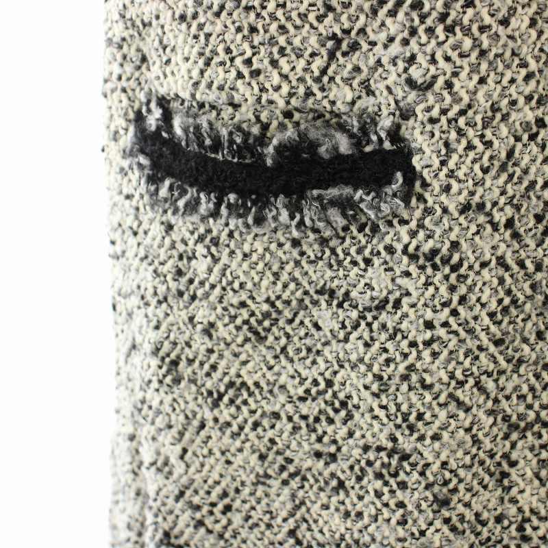 アドーア ADORE ワンピース ひざ丈 ノースリーブ ツイード 38 グレー