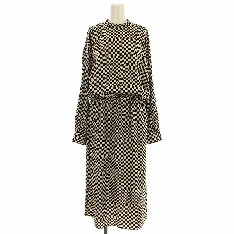 6 ROKU BEAUTY&YOUTH B&Y ロク CHECKERD DRESS ワンピース ロング  