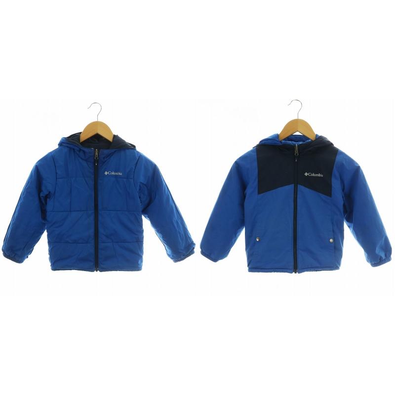 美品　コロンビア スキーウェア キッズ　XXS 青　リバーシブル コロンビア Columbia 子供服 スノーウェア スキーウェア ジャケット