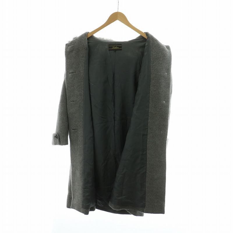 レリアン Leilian コート アウター ロング フォックスファー アンゴラ