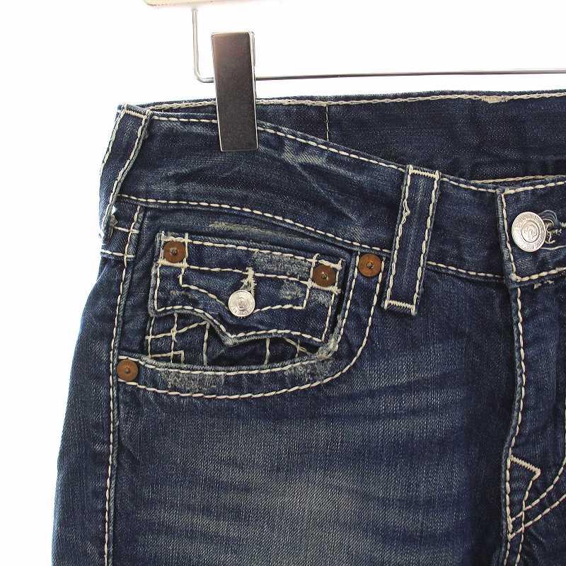 美品 トゥルーレリジョン STRAIGHT ストレートデニム w30 USA製 トゥルーレリジョン TRUE RELIGION デニムパンツ ジーンズ W30