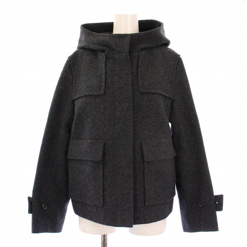 【中古】ベイジ BEIGE 23AW CHABANAIS シャバネ フーディコート アウター ショート丈 ウール 0 グレー COCWSW0500 ベイジ BEIGE 23AW CHABANAIS シャバネ フーディコート アウター