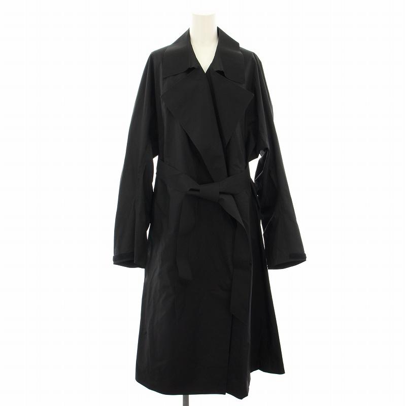 【中古】カオス シェル スペックアウターコート チェスターコート ロング リボンベルト F 黒 CH007003ER レディース カオス CHAOS シェル スペック SPECアウターコート チェスターコート