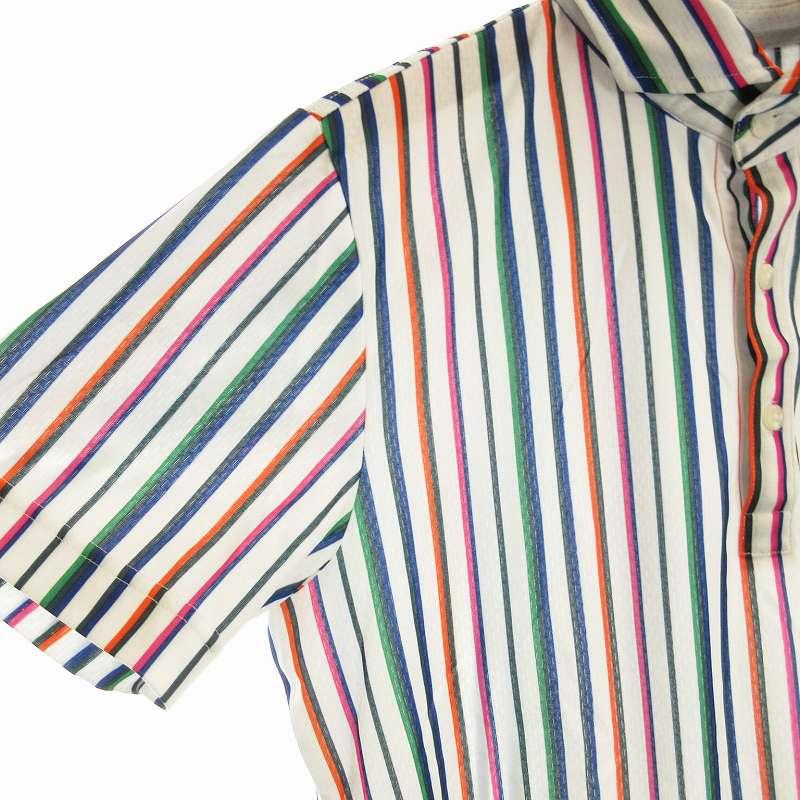 キャロウェイ CALLAWAY ポロシャツ 半袖 ストライプ L マルチカラー