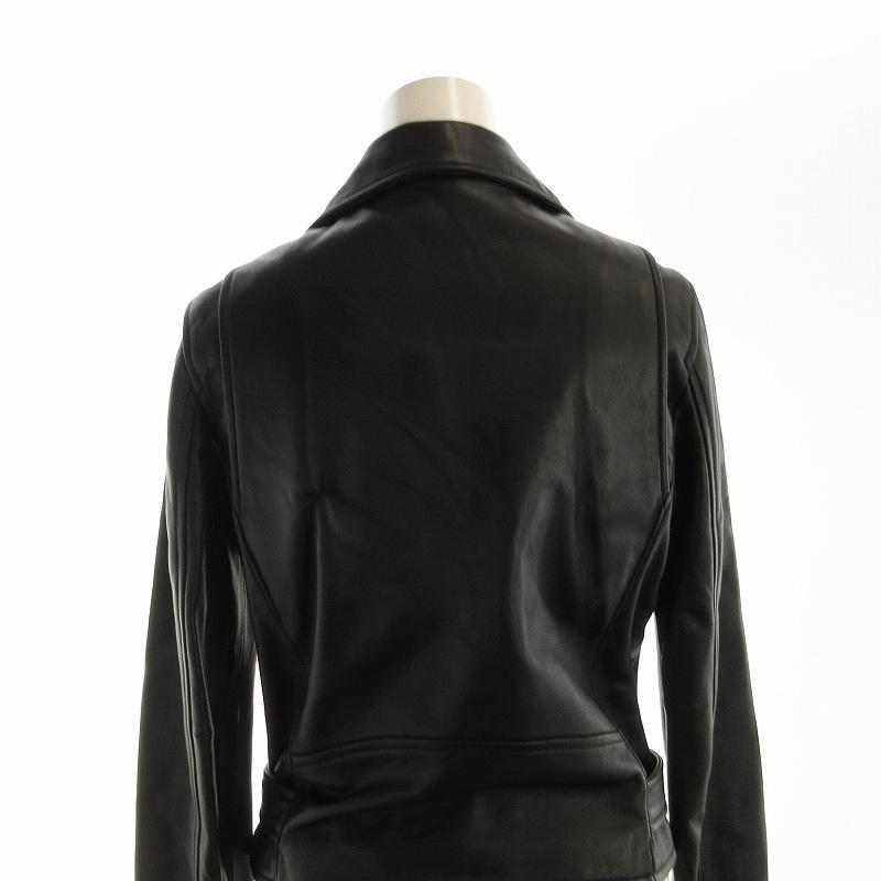 SNIDEL（スナイデル） ライダースジャケット ダブル ラムレザー 0 黒