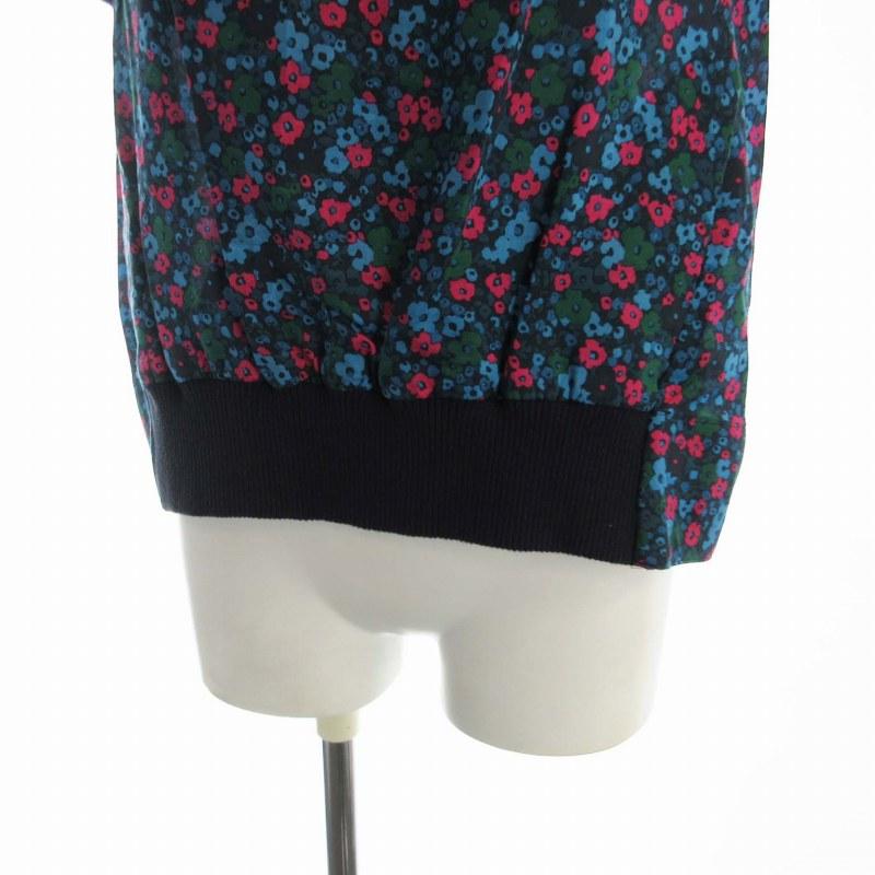 サカイラック sacai luck シャツ ブラウス 花柄 ボートネック 半袖 2 