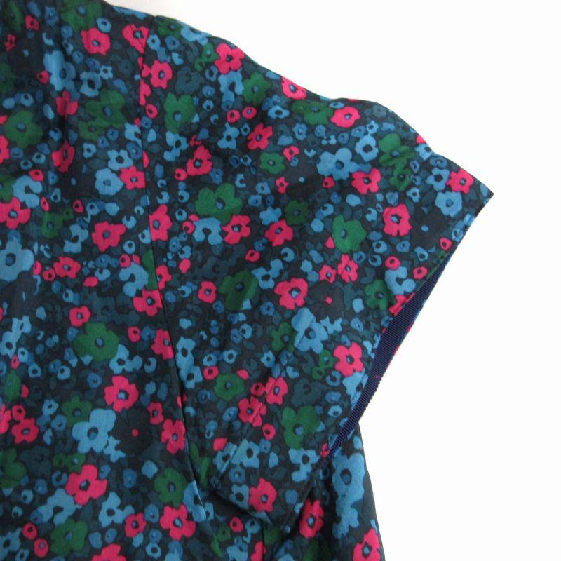 サカイラック sacai luck シャツ ブラウス 花柄 ボートネック 半袖 2 