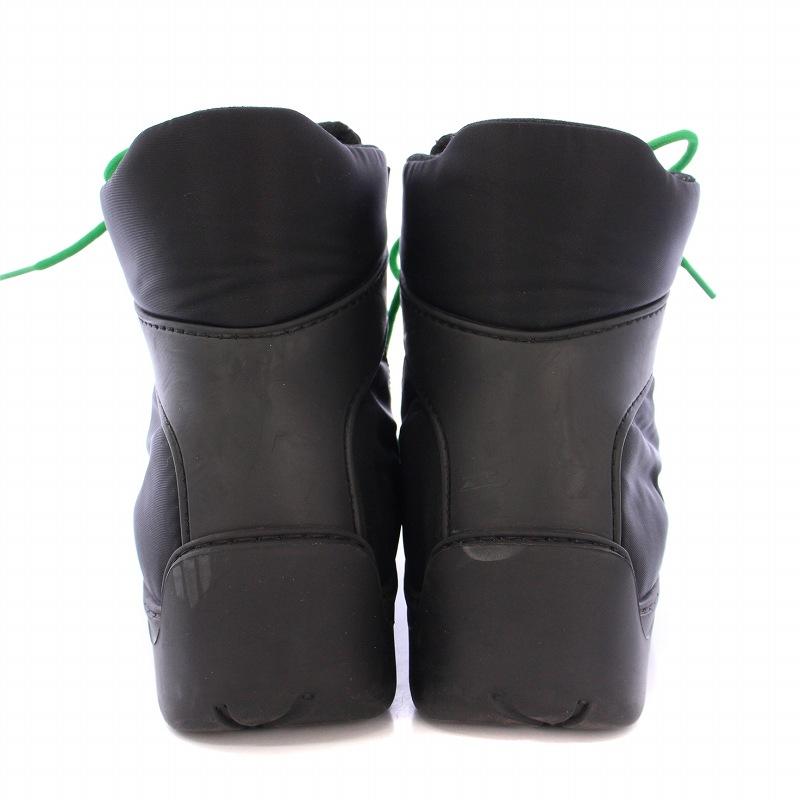 ボッテガヴェネタ パドルブーツ paddle クルーズ 厚底 レインブーツ 緑黒 BOTTEGA VENETA(ボッテガヴェネタ) Paddle Boots パドル ブーツ 42