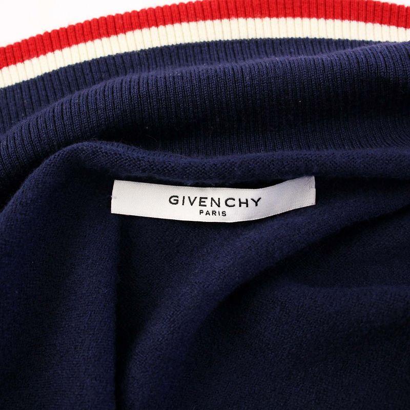 ジバンシィ GIVENCHY ニットカーディガン 長袖 ジップアップ ロゴ M