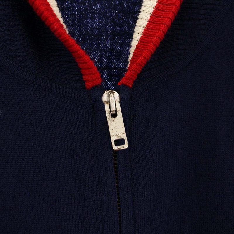 ジバンシィ GIVENCHY ニットカーディガン 長袖 ジップアップ ロゴ M