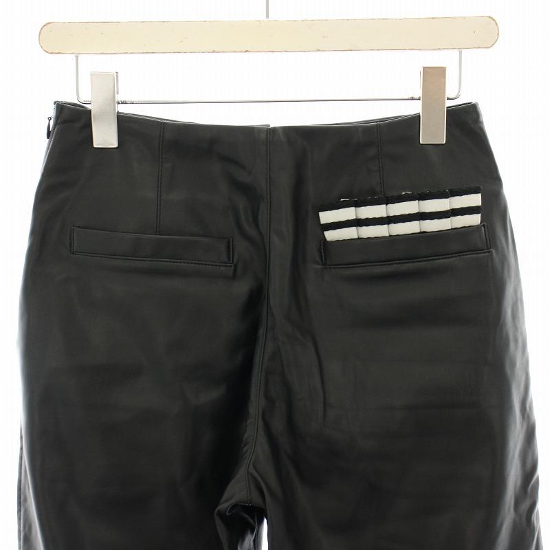 ボーダーズアットバルコニー♡フェイクレザーパンツ36黒 ボーダーズアットバルコニー BORDERS at BALCONY フェイクレザーパンツ