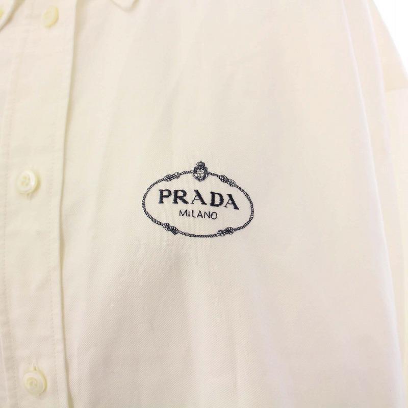 PRADA（プラダ） PRADA 23年製 ボタンダウンシャツ ブラウス 長袖 ロゴ
