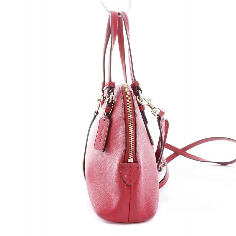 COACH コーチ F32582 ハンドバッグ ショルダーバッグ 2WAY レザー 赤