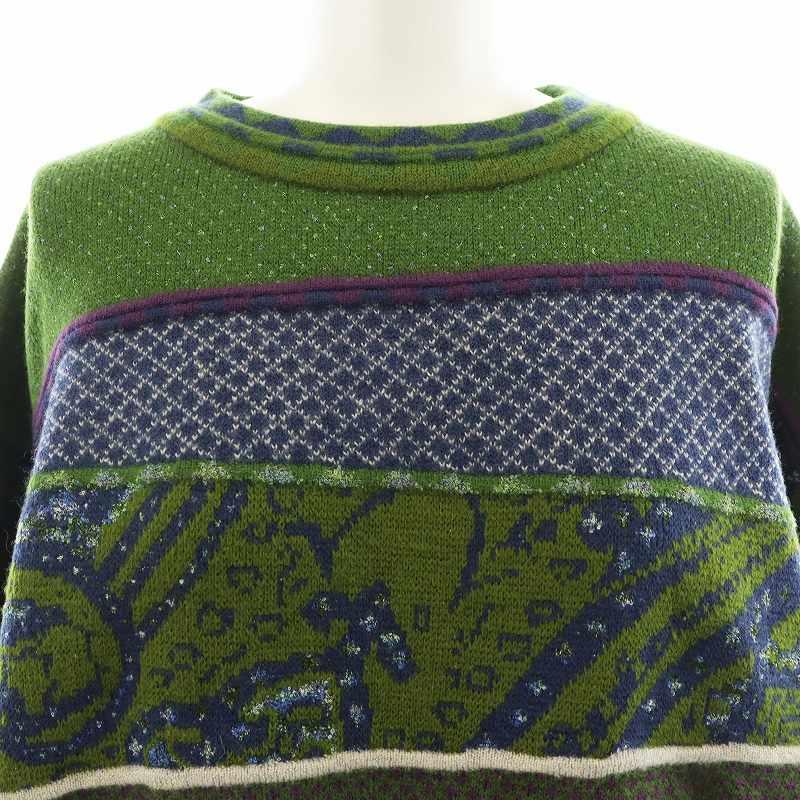 ケンゾー KENZO GOLF ニット セーター 長袖 総柄 ゴルフウェア