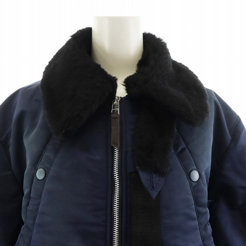 【中古】未使用品 アンセム ANTHEM A DETACHABLE COLLAR FLIGHT JACKET ブルゾン ジャケット 0 紺 未使用品 アンセム ANTHEM A DETACHABLE COLLAR FLIGHT JACKET