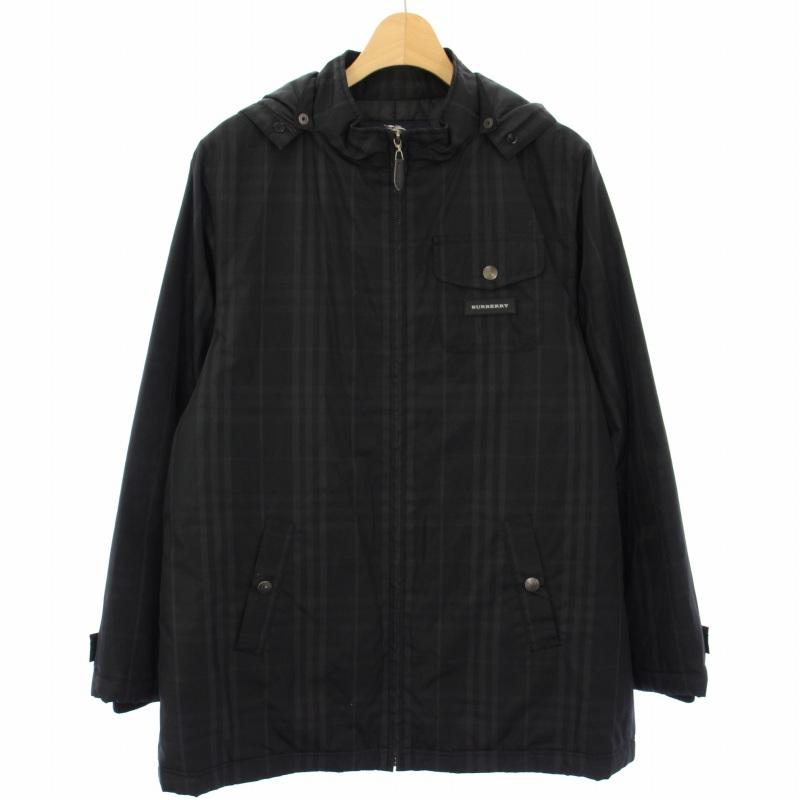 【美品】バーバリーロンドン★ナイロンジャケット　中綿　黒　ノバチェック　Lサイズ バーバリー ロンドン BURBERRY LONDON 中綿ジャケット ブルゾン