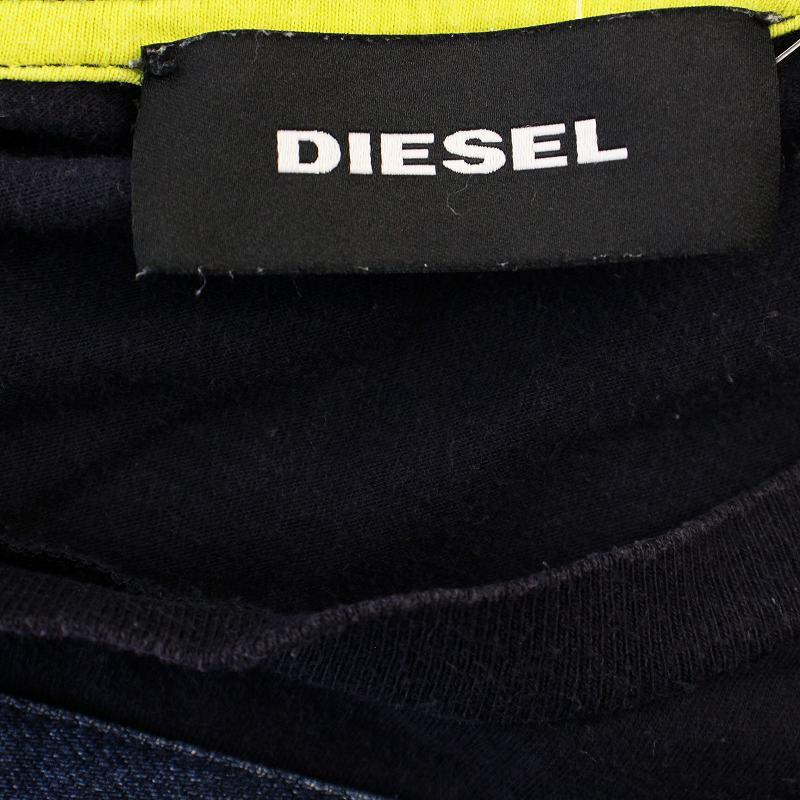DIESEL ディーゼル Tシャツ 半袖 デニム パッチワーク S
